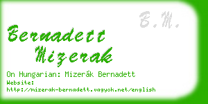 bernadett mizerak business card