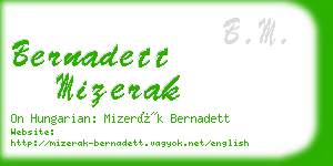 bernadett mizerak business card